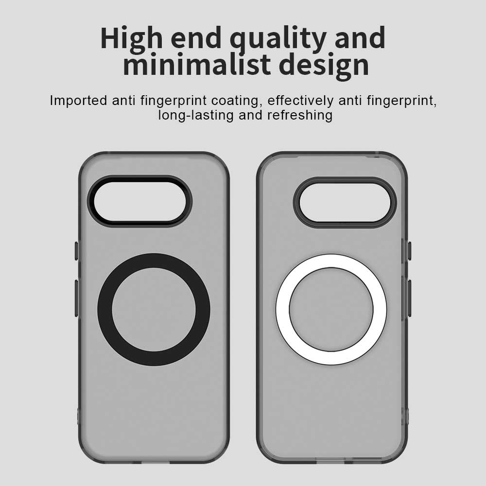 Google Pixel 9a Hoesje MagSafe Backcover Semi-Transparant & Zwart afbeelding 8