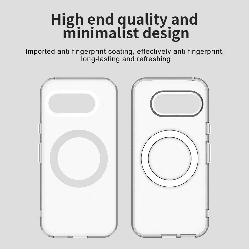 Google Pixel 9a Hoesje MagSafe Backcover Semi-Transparant & Wit afbeelding 5