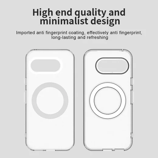 Google Pixel 9a Hoesje MagSafe Backcover Semi-Transparant & Wit afbeelding 5