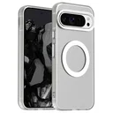 Google Pixel 9 / 9 Pro Hoesje MagSafe Backcover Semi-Transparant & Wit