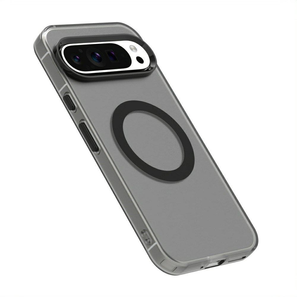 Google Pixel 9 / 9 Pro Hoesje MagSafe Backcover Semi-Transparant & Zwart afbeelding 2