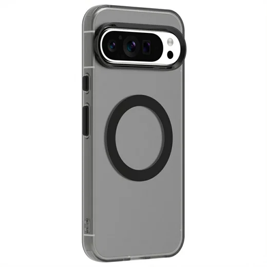 Google Pixel 9 / 9 Pro Hoesje MagSafe Backcover Semi-Transparant & Zwart afbeelding 6