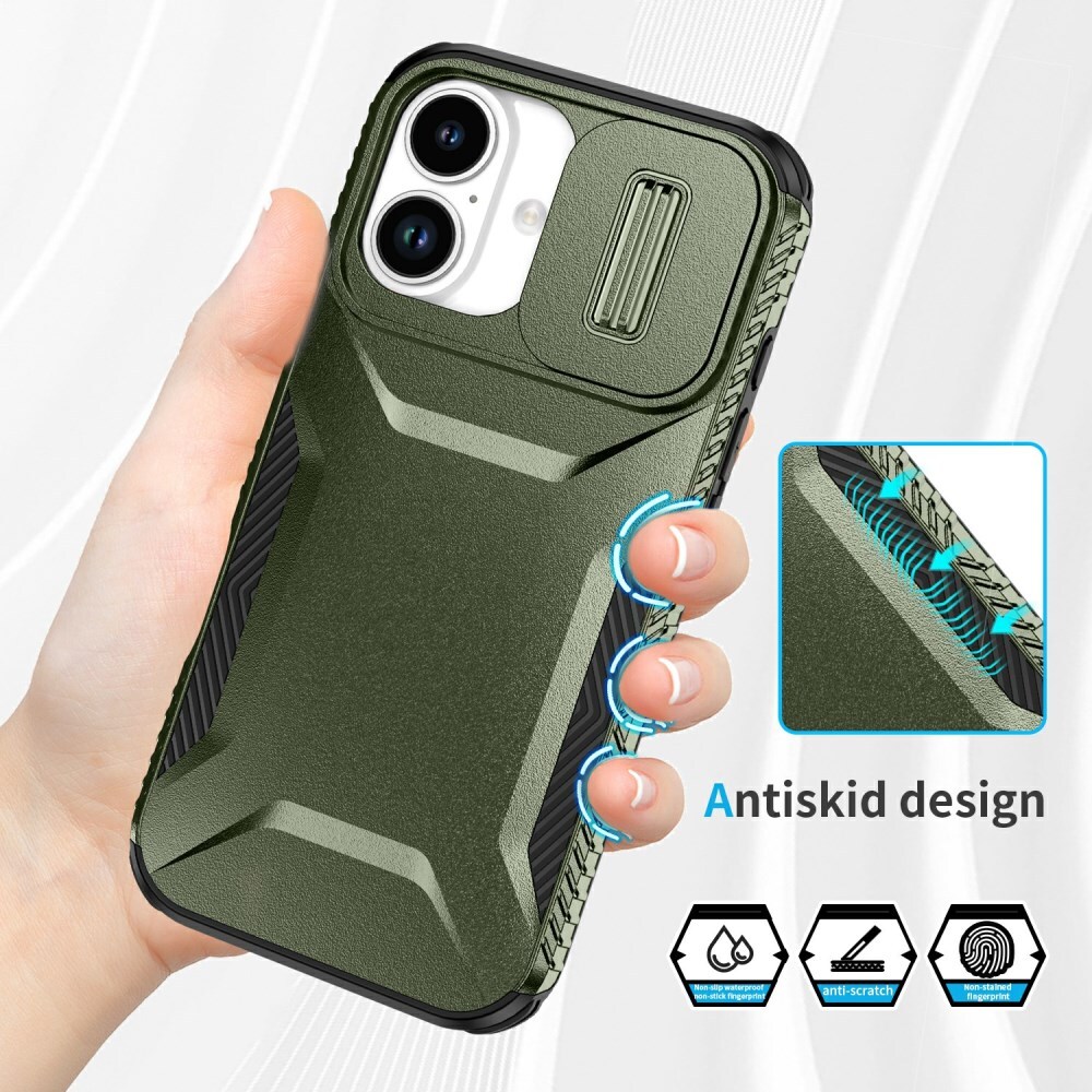 Apple iPhone 17 Hoesje Camera Slider Back Cover Schokbestendig Groen afbeelding 5