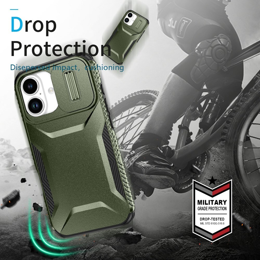 Apple iPhone 17 Hoesje Camera Slider Back Cover Schokbestendig Groen afbeelding 9
