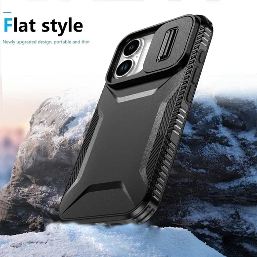Apple iPhone 17 Hoesje Camera Slider Back Cover Schokbestendig Zwart afbeelding 9