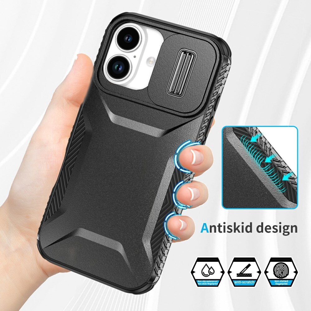 Apple iPhone 17 Hoesje Camera Slider Back Cover Schokbestendig Zwart afbeelding 8