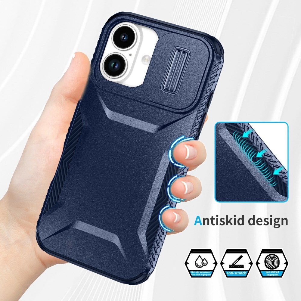 Apple iPhone 17 Hoesje Camera Slider Back Cover Schokbestendig Blauw afbeelding 6