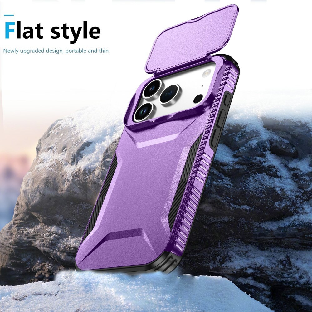 Apple iPhone 17 Pro Hoesje Camera Slider Back Cover Schokbestendig Paars afbeelding 8