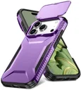 Apple iPhone 17 Pro Hoesje Camera Slider Back Cover Schokbestendig Paars