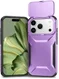 Apple iPhone 17 Pro Hoesje Camera Slider Back Cover Schokbestendig Paars afbeelding 2
