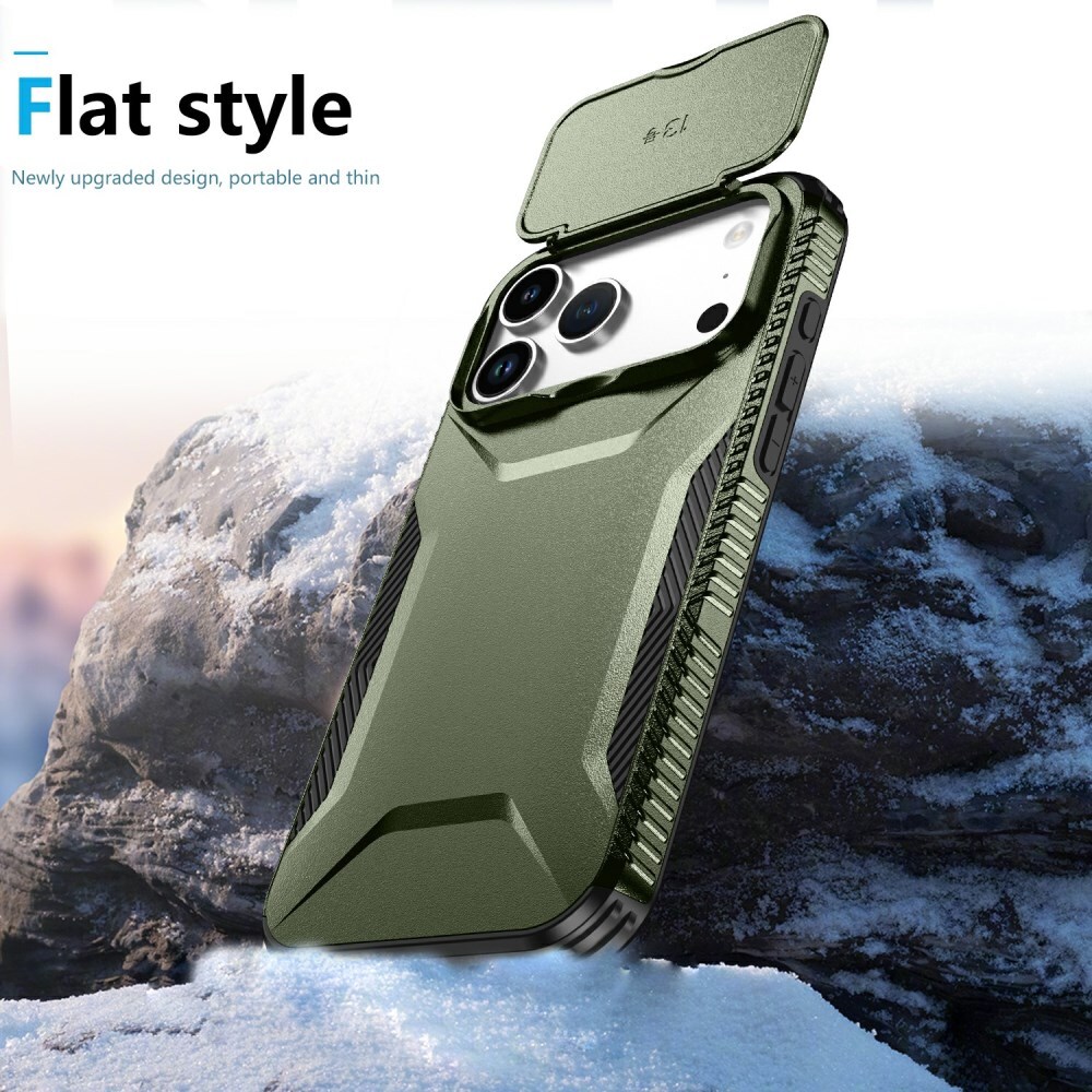 Apple iPhone 17 Pro Max Hoesje Camera Slider Back Cover Schokbestendig Groen afbeelding 8