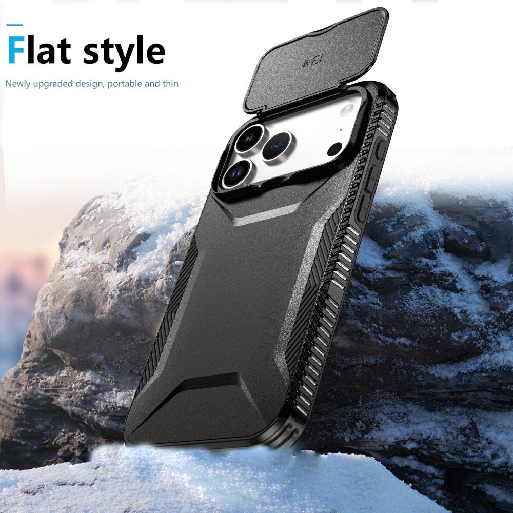 Apple iPhone 17 Pro Max Hoesje Camera Slider Back Cover Schokbestendig Zwart afbeelding 8