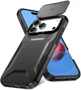 Apple iPhone 17 Pro Max Hoesje Camera Slider Back Cover Schokbestendig Zwart