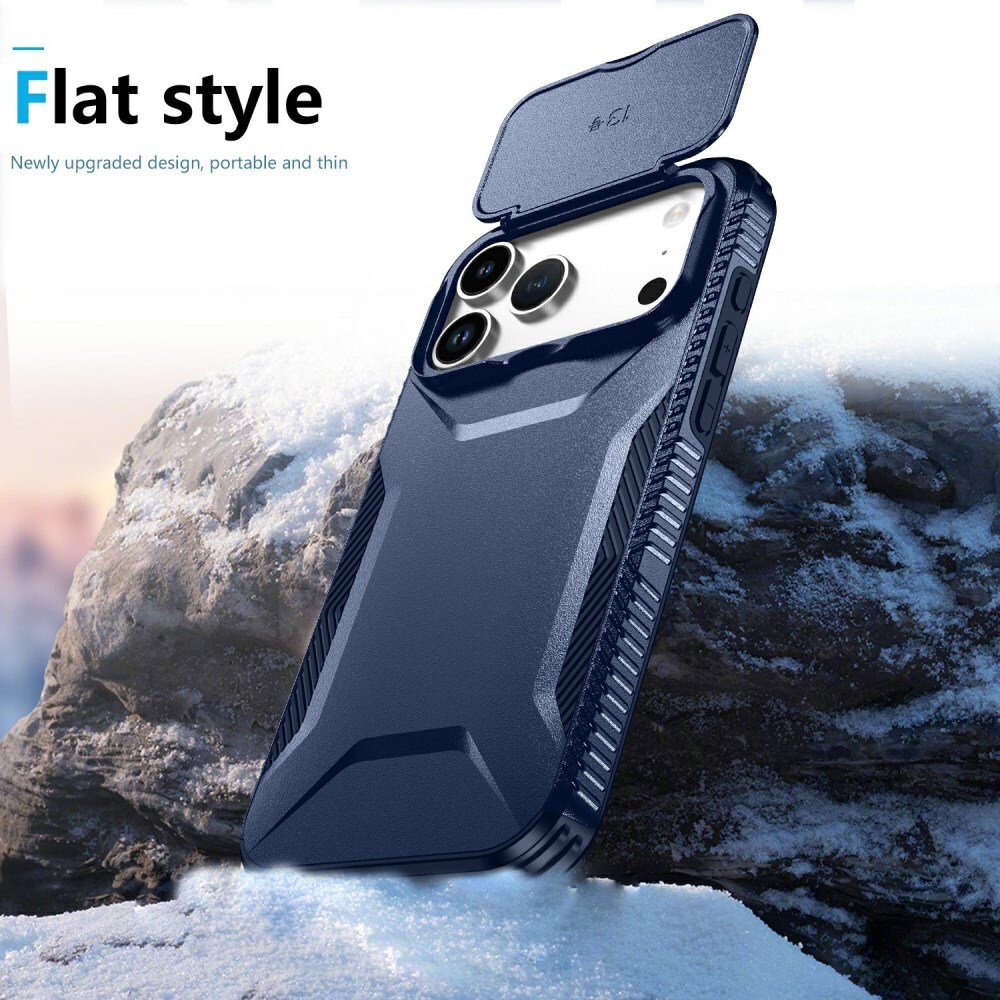 Apple iPhone 17 Pro Max Hoesje Camera Slider Back Cover Schokbestendig Blauw afbeelding 8