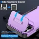 Apple iPhone 17 Pro Max Hoesje Camera Slider Back Cover Schokbestendig Paars afbeelding 3