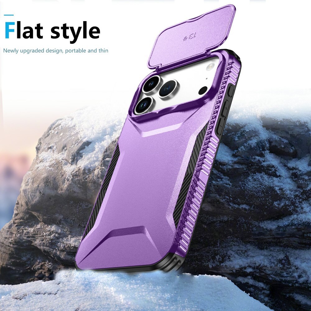 Apple iPhone 17 Pro Max Hoesje Camera Slider Back Cover Schokbestendig Paars afbeelding 6