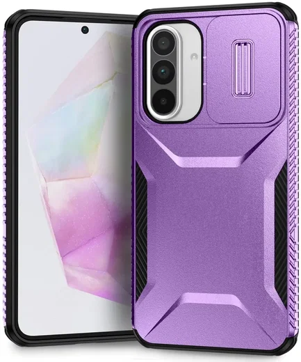 Samsung Galaxy A37 Hoesje Camera Slider Back Cover Schokbestendig Paars afbeelding 9