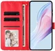 Apple iPhone 17 Hoesje Portemonnee Book Case Polka Dot Rood afbeelding 6