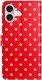 Apple iPhone 17 Hoesje Portemonnee Book Case Polka Dot Rood afbeelding 11