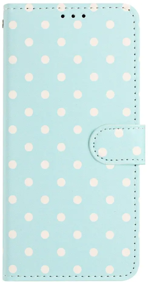 Apple iPhone 17 Hoesje Portemonnee Book Case Polka Dot Blauw afbeelding 10