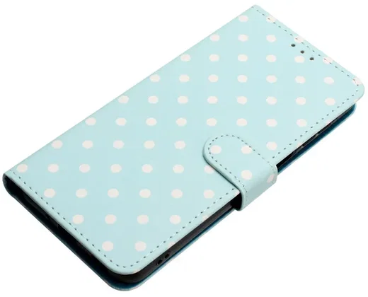 Apple iPhone 17 Hoesje Portemonnee Book Case Polka Dot Blauw afbeelding 8