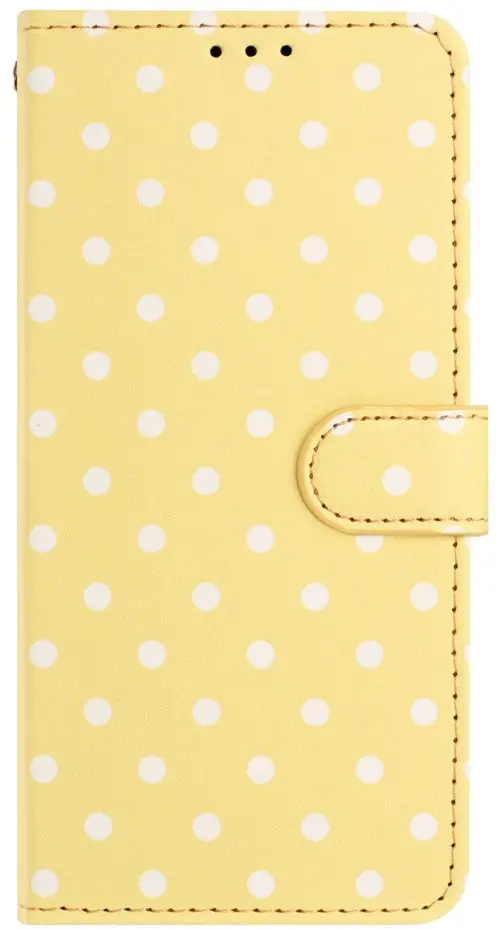 Apple iPhone 17 Hoesje Portemonnee Book Case Polka Dot Geel afbeelding 10