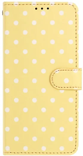 Apple iPhone 17 Hoesje Portemonnee Book Case Polka Dot Geel afbeelding 10