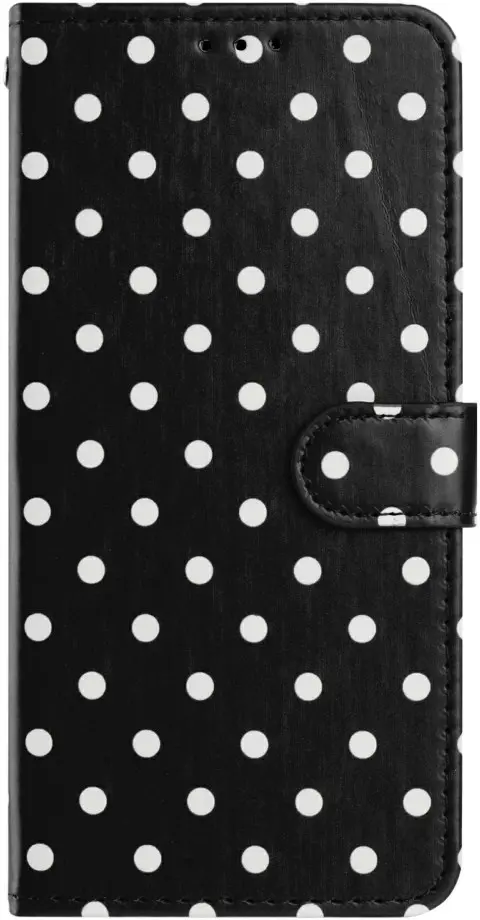 Apple iPhone 17 Hoesje Portemonnee Book Case Polka Dot Zwart afbeelding 10