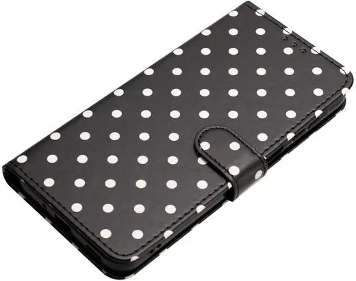 Apple iPhone 17 Hoesje Portemonnee Book Case Polka Dot Zwart afbeelding 8