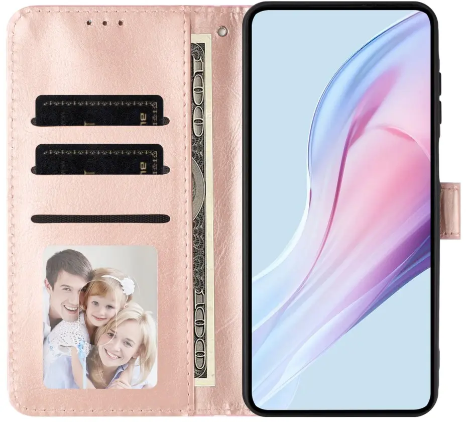 Apple iPhone 17 Pro Hoesje Portemonnee Book Case Polka Dot Roze afbeelding 12