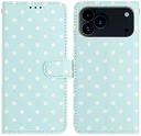 Apple iPhone 17 Pro Max Hoesje Portemonnee Book Case Polka Dot Blauw