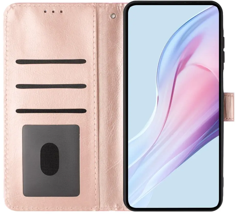 Apple iPhone 17 Pro Max Hoesje Portemonnee Book Case Polka Dot Roze afbeelding 10
