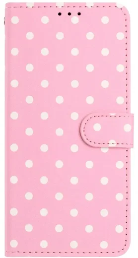 Apple iPhone 17 Pro Max Hoesje Portemonnee Book Case Polka Dot Roze afbeelding 5