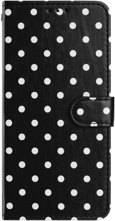 Apple iPhone Air Hoesje Portemonnee Book Case Polka Dot Zwart afbeelding 5