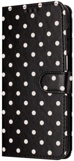 Apple iPhone Air Hoesje Portemonnee Book Case Polka Dot Zwart afbeelding 6