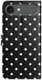 Apple iPhone Air Hoesje Portemonnee Book Case Polka Dot Zwart afbeelding 3