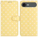 Apple iPhone Air Hoesje Portemonnee Book Case Polka Dot Geel