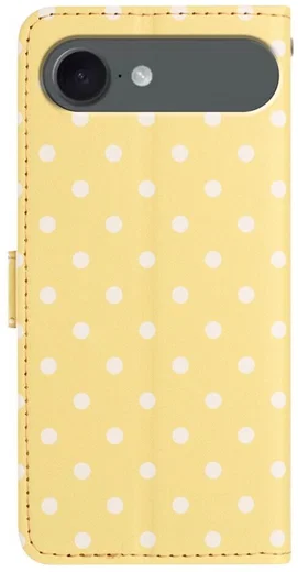 Apple iPhone Air Hoesje Portemonnee Book Case Polka Dot Geel afbeelding 3