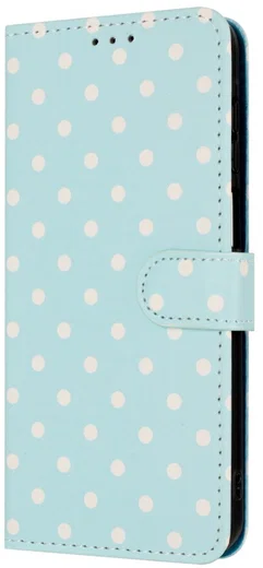 Apple iPhone Air Hoesje Portemonnee Book Case Polka Dot Blauw afbeelding 6