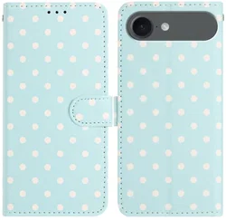 Apple iPhone Air Hoesje Portemonnee Book Case Polka Dot Blauw afbeelding
