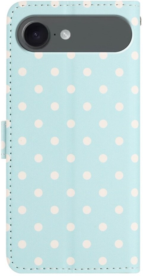 Apple iPhone Air Hoesje Portemonnee Book Case Polka Dot Blauw afbeelding 3