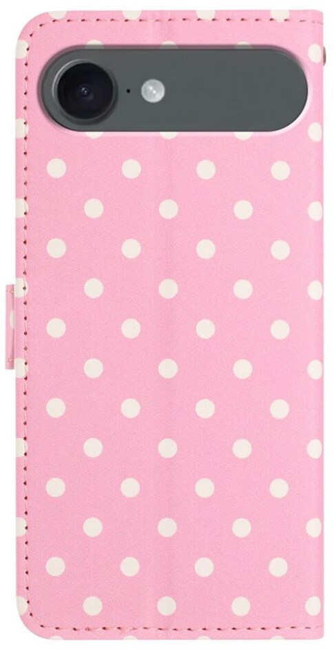 Apple iPhone Air Hoesje Portemonnee Book Case Polka Dot Roze afbeelding 3
