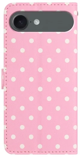 Apple iPhone Air Hoesje Portemonnee Book Case Polka Dot Roze afbeelding 3