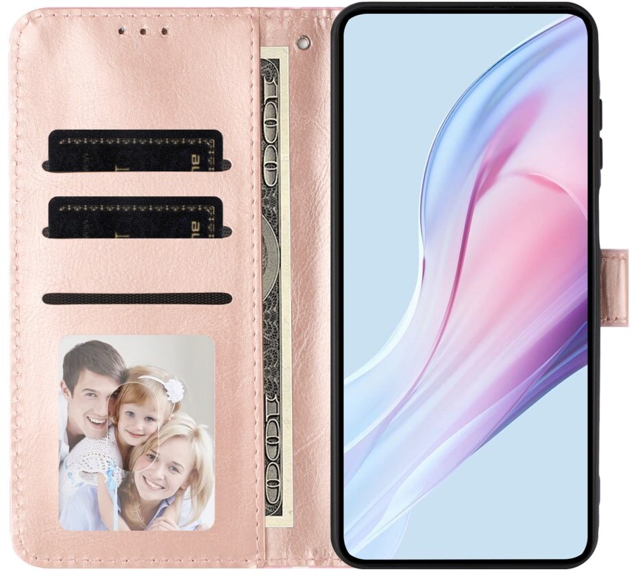 Apple iPhone Air Hoesje Portemonnee Book Case Polka Dot Roze afbeelding 11