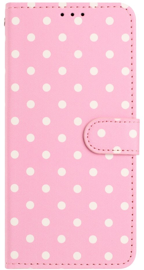 Apple iPhone Air Hoesje Portemonnee Book Case Polka Dot Roze afbeelding 5