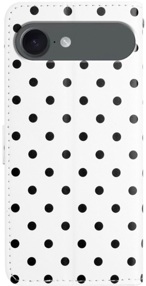 Apple iPhone Air Hoesje Portemonnee Book Case Polka Dot Wit afbeelding 5