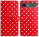 Apple iPhone Air Hoesje Portemonnee Book Case Polka Dot Rood afbeelding 1