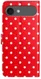 Apple iPhone Air Hoesje Portemonnee Book Case Polka Dot Rood afbeelding 3
