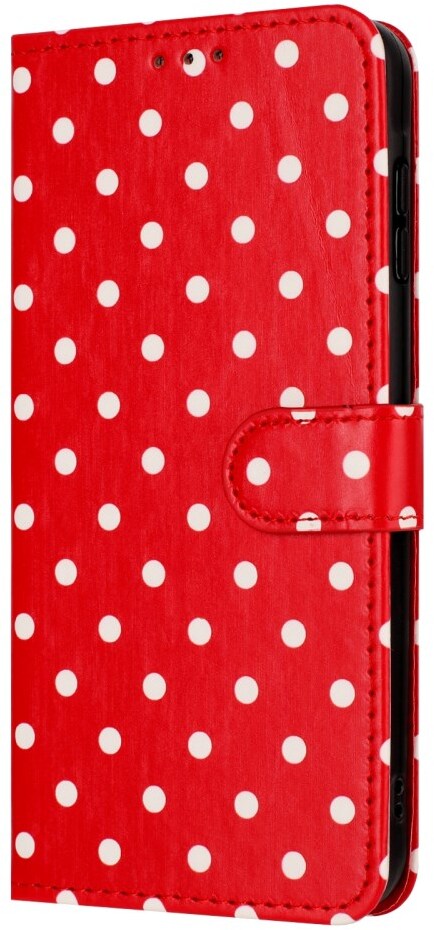 Apple iPhone Air Hoesje Portemonnee Book Case Polka Dot Rood afbeelding 5