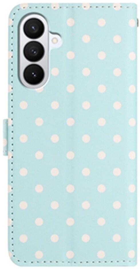 Samsung Galaxy S26 Hoesje Portemonnee Book Case Polka Dot Blauw afbeelding 5
